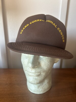 VINTAGE  Brown Ozark Correctional Facility Trucker SnapBack Adjustable Hat Cap