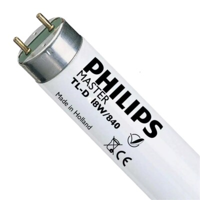 Phillips T8 Röhre 2ft 59cm Leuchtstofflampe Birne 4000k 18W 840 TL-D Beleuchtung kühl