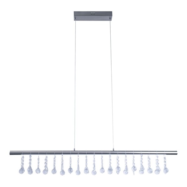 NäVe Led Pendelleuchte Nobilis 100X6Cm 23,6W Warmweiss Stahl-Blank Dimmbar 7093-image