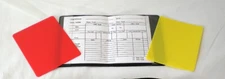 BlueDot Trading Referee Card Set: Yellow and Red Cards in Compact Wallet NEW