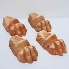 Bettini Deruta | Set 4 Piedini Zampa Leone Grandi 16x7h Terracotta Vasi Fioriere