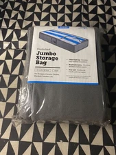 Gray Jumbo Fabric Underbed Storage Bag For Clothes, Blankets  42x18x6” NEW