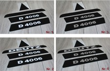 Deutz D4006 Aufkleber lang Motorhaube Label Sticker Emblem