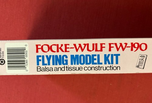 Guillows 502 Focke-Wulf FW-190 16 1/2" Span Balsa Airplane Kit 502 - Picture 3 of 11