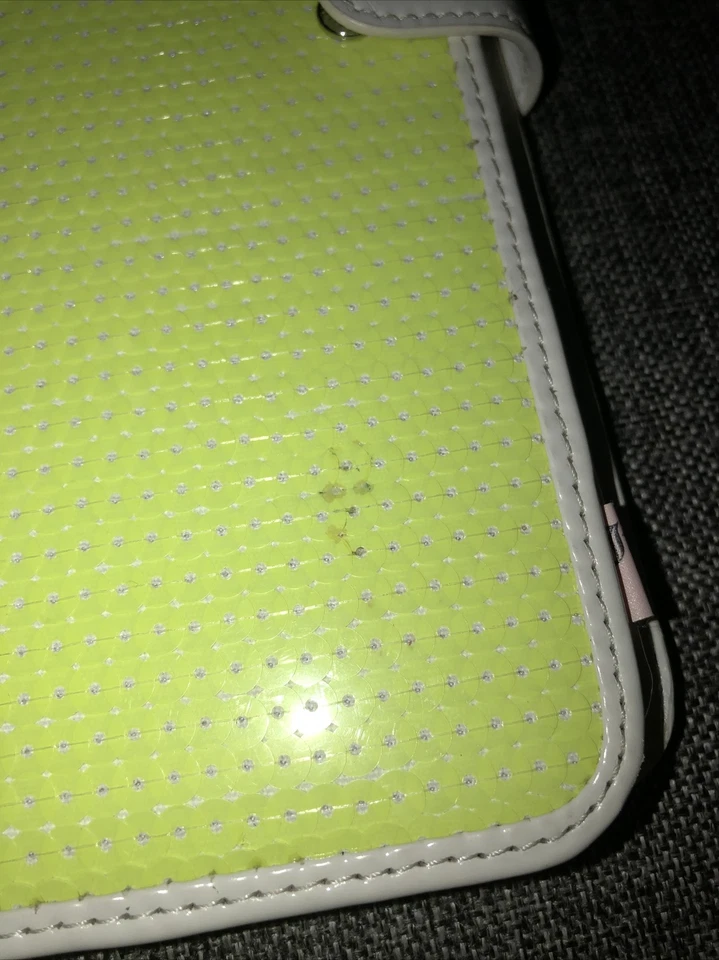 Funda Tablet iPad Juicy Couture Lentejuelas Amarillo Neón Logo iPad 5 6 Pro Air Foto 3 de 4
