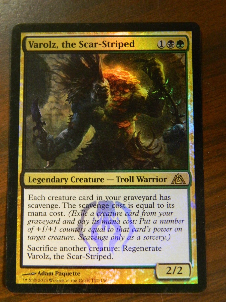 MTG Dragons Maze Foil Rare Varolz, The Scar-Striped
