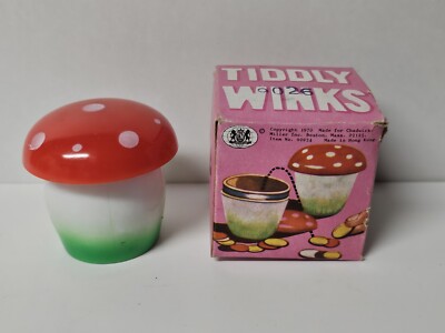 2 Vintage 1970 Mushroom Cap Tiddly Winks by Chadwick-Miller Inc. Boston MA