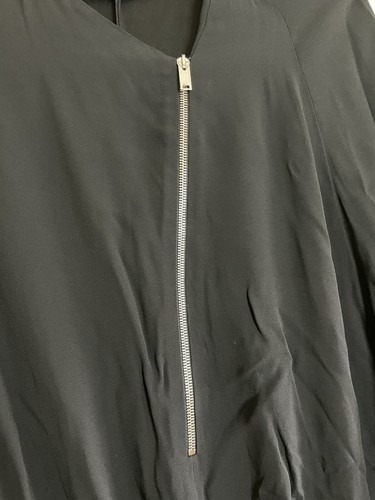 Stella McCartney Diagonal Zip Front Long Sleeve Tunic With Pockets Black Size 42 - Picture 4 of 12