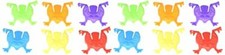 amscan 390344 FunFilled Assorted Colors Mini Jumping Frogs Party Favours 2 X 2 P