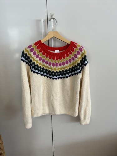 Hanna Andersson Girl's Beautiful Rare Fair Isle Sweater Size 150cm US 12 ~Soft! - Picture 6 of 7