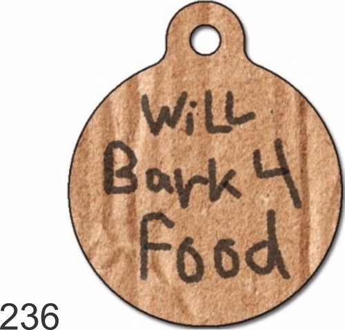 Pet Tags Personalized Pet ID tag for Dog and Cat ROUND Tags Charm Will Bark For - Zdjęcie 1 z 4