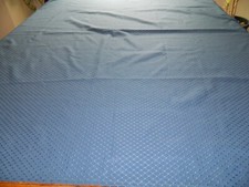 L-24 COUNTRY BLUE TABLECLOTH RAISED DOTS AND DIAMONDS 50 X 52