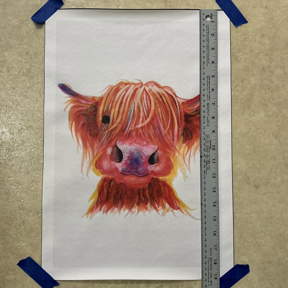 Baby Highland Cow Colorful ✅ Poster Print Canvas Wall Art Decor ✅ 12x18 inch - Image 4 of 4