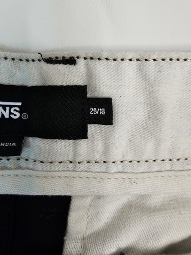 Vans Boys Black Chino Shorts Size 29/18, Flat Front Pockets - Picture 4 of 7