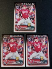 (3) 2024 Topps Base Andrew Abbott RCs # 214 Cincinnati Reds