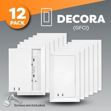  12-Pack Child-Resistant Outlet Cover 1-Gang GFCI White 1-Duplex and Stylish Pl
