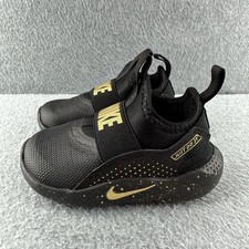 Nike Flex Runner 4 SE TD Shoes Little Kids Toddler IM6738-001 Black Gold Size 5C