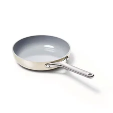 8 In. Ceramic Non-Stick Frying Pan in Cream