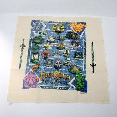 EverQuest Planes of Power Canvas Map SCEA 2002 Genuine Banner Cloth Fabric