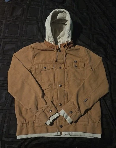 Vans AV78 Anthony Van Engelen Canvas Jacket Size M Brown Sherpa Lined - product listing photo