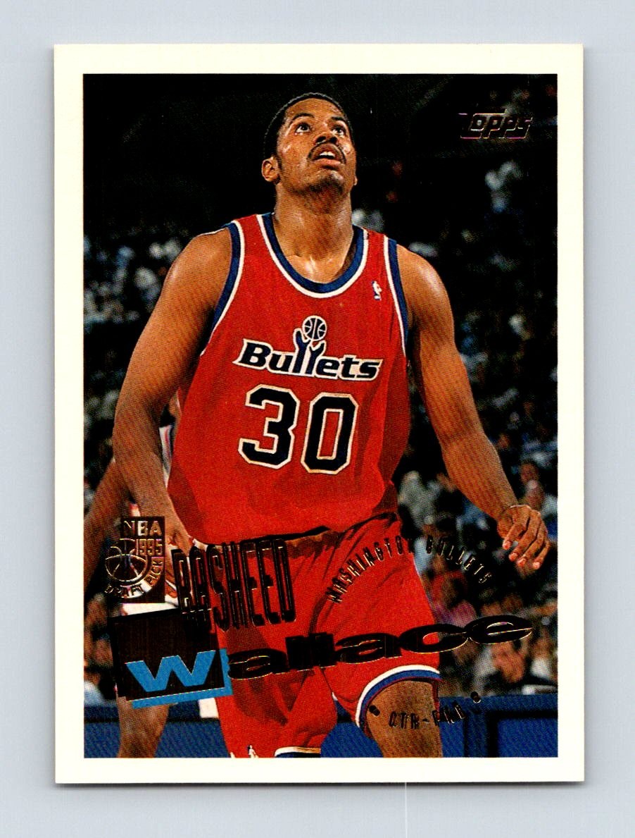 1995-96 Topps #193 Rasheed Wallace Washington Bullets Rookie