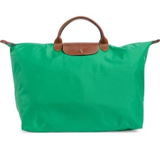 Longchamp Le Pliage Original 18" Large Travel Duffle Tote Bag ~NIP~ Green