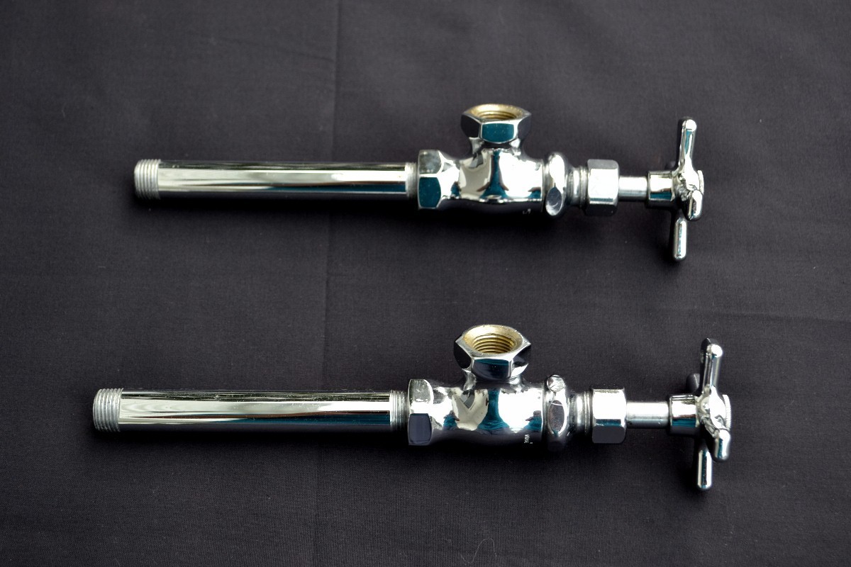 Antique Sink Faucet Shut Off Angle Valve Standard NOS 2pcs Victorian Deco