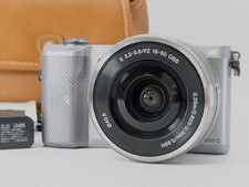 Sony Alpha a5000 Mirrorless Digital Camera Silver 16-50mm Lens Near MINT  2141