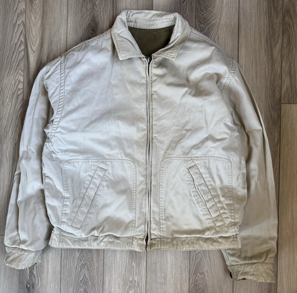 Vintage Structure Corduroy Y2K Era Reversible Jacket Olive Green XL Gently Used - Image 4 of 4