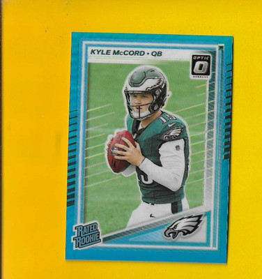 74914 2025 Donruss Optic Aqua #283 Kyle McCord EAGLES RC 129/349