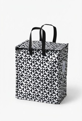 IKEA KNALLA Tasche Wäschesack Aufbewahrung 47L schwarz weiß gemustert