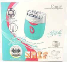  EMJOI  NEW Erase E60 Double Head HAIR REMOVER Trimmer Epilator Blue  Pink