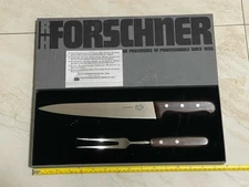 R.H. Forschner Victorinox 10 Blade Knife And Fork Carving Set Rosewood