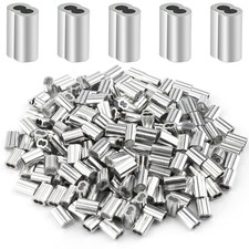 200 Pcs Aluminum Crimping Loop Sleeve 1/16", Cable Ferrule Wire Rope Sleeves ...