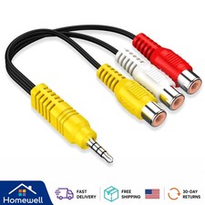Eco-Friendly 9-Inch 3 RCA to AV Adapter - Fast High-Speed Connection for TCL TV