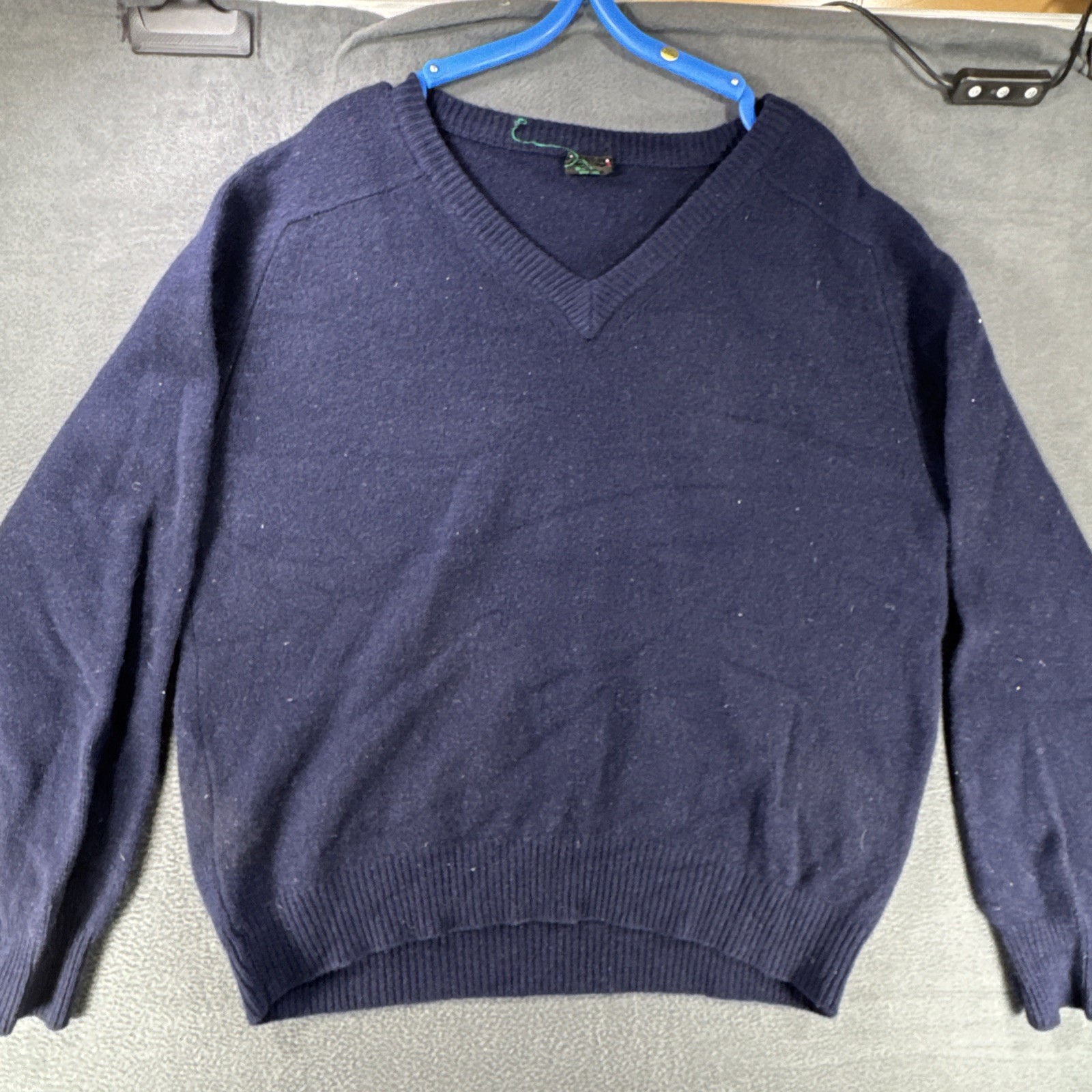 Abercrombie & Fitch, Vintage 80’s Abercrombie & Fitch 100% Cashmere Sweater Blue Mens MADE IN ITALY