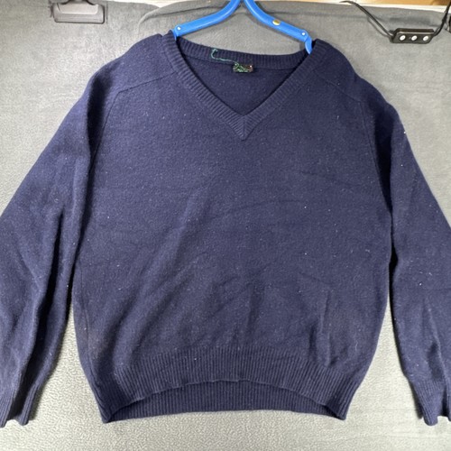 Abercrombie & Fitch, Vintage 80’s Abercrombie & Fitch 100% Cashmere Sweater Blue Mens MADE IN ITALY