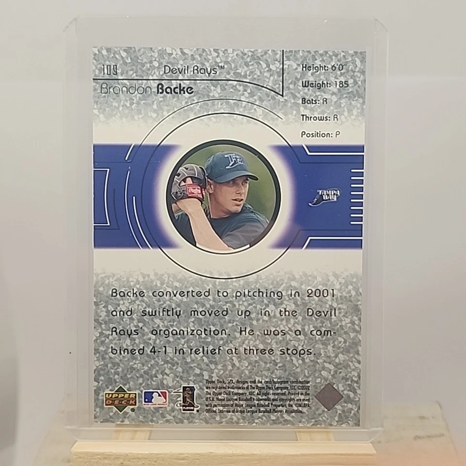 2002 SPx - Brandon Backe #109 /1800 (RC) - Image 2 of 3