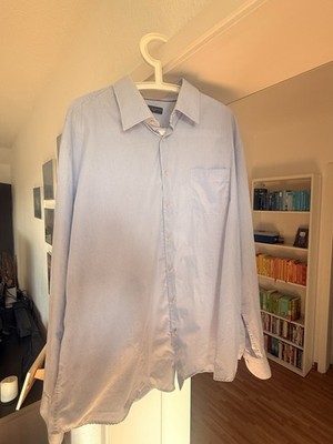 Hemd von Tommy Hilfiger Gr. 45 /18 slim fit, blau-grau