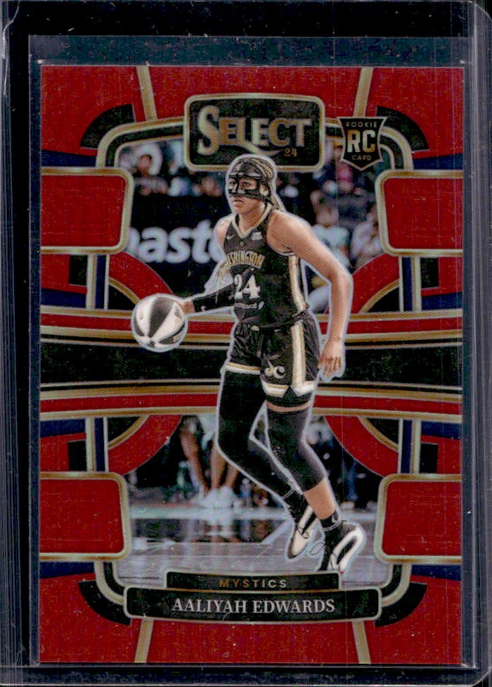 2024 Select WNBA Aaliyah Edwards RC Red Prizms Concourse #97/149 Mystics