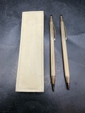 Vintage Cross 1/20 14k Gold Filled Pen/Pencik Set With Travel Case