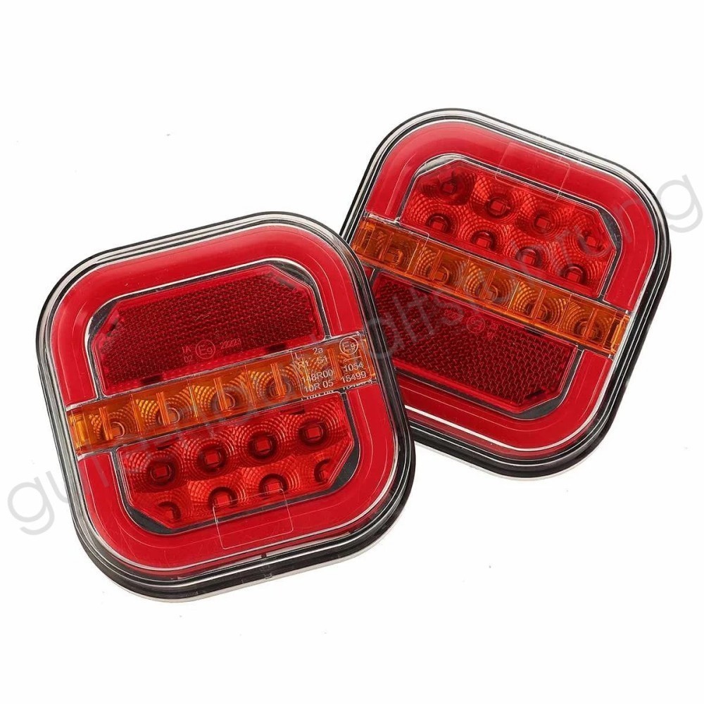 Juego de luces traseras de remolque luces traseras de coche iluminación de 12 V valor de prueba E ~