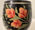 Hand Painted Lacquered Wood Floral Pattern Egg Cup Made in Nepal — photo 5