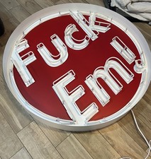 Supreme Large F**k Em Neon Sign  By GLO Studio