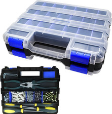Tools Organizer Box Small Parts Storage Box 50-Compartment Double Side Hardware
