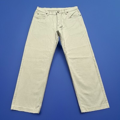 Lee Brooklyn Straight Fit Jeans Beige (Gekürzt) W36 ~L29 Herren #U10-20