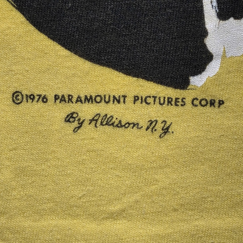 Camiseta De Colección Happy Days Fonzie "AAAAAY" Para Hombre *S/M* Amarilla Puntada Única 1976 TV Foto 3 de 4