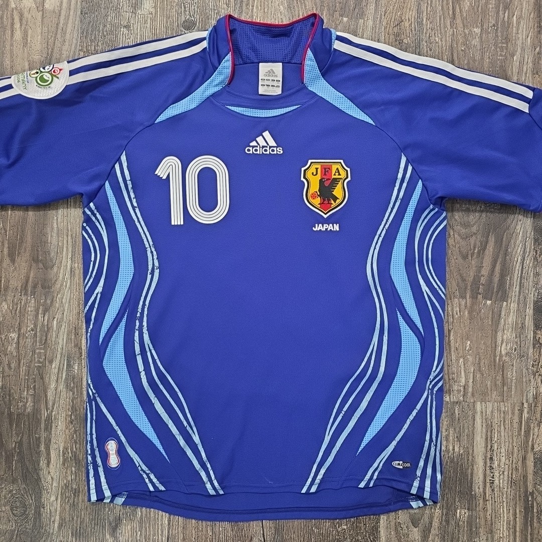 adidas サッカーシャツ 青 25 SHUNSUKE 2006 Adidas Japan Home Soccer Jersey Shunsuke Nakamura Men M World