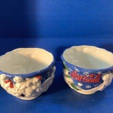 Vintage Coca Cola Polar Bear Retro Bowl Set Of 2 ( 2002)