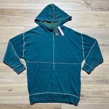 Wild Fable Unisex Seamed Hooded Sweatshirt Relaxed Fit Size Small Green